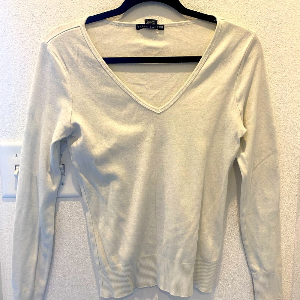 Ralph Lauren White Long Sleeve
